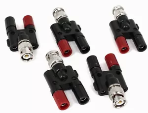 5X poste de unión de plátano doble macho a 4 mm BNC para radio de equipo de prueba y más 5 piezas - Imagen 1 de 4