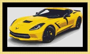 Chevrolet Corvette Car Cross Stitch Kit - Picture 1 of 2