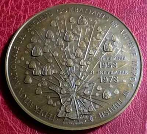 Medaille der französischen Veteranen von Algerien Marokko und Tunis von JP RETHORE - Bild 1 von 3