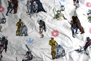 Star Wars Darth Vader Boba Fett Yoda C-3PO R2-D2 Luke Han Twin Fitted Sheet - Picture 1 of 5