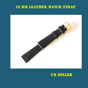 Replacement Watch Wristbands Vintage Genuine Leather Wrist Band Strap 18 mm - Picture 1 of 4