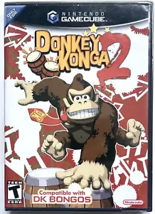 NUOVO ANCORA SIGILLATO NINTENDO GAME CUBE DONKEY KONGA 2 GIOCO PER DK BONGOS - Foto 1 di 2