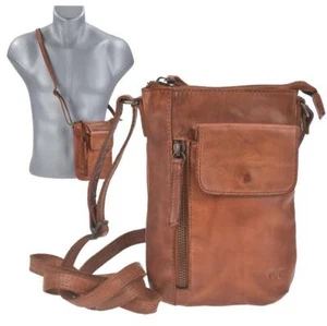 Bear Design Handy Umhängetasche mit Handyfach 7x16cm cognac - Bild 1 von 9
