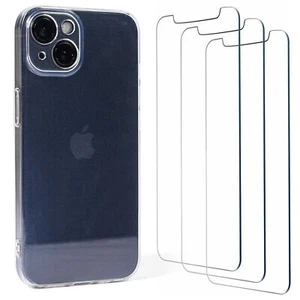 1pc Phone Case Cover + 3pcs Screen Protector For iPhone 14 13 12 Pro Max Plus - Photo 1 sur 11
