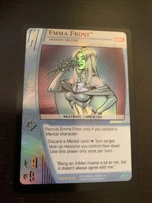 VS System  Emma Frost, Friend or Foe - Foil Marvel X-Men TCG CCG NM - Image 1 of 2