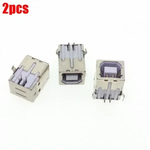 2Pcs Usb 2.0 Female Type-B Connector Replac Solder Port vn - Picture 1 of 2