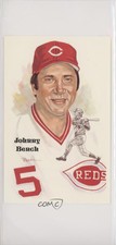 1989 Perez-Steele Hall of Fame Art Postcards Tenth Series Johnny Bench #202 HOF
