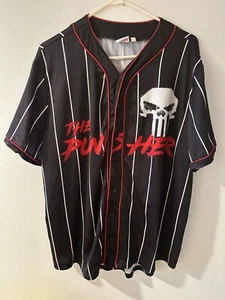 Marvel The Punisher Herren Größe XL Kurzarm Baseball Trikot mit Knopfleiste - Bild 1 von 5