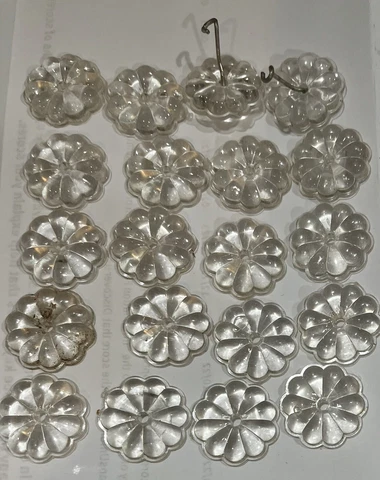 20 Vintage Acrylic Flowers Rosette Chandelier Sconce plastic crystals lamp part Cover