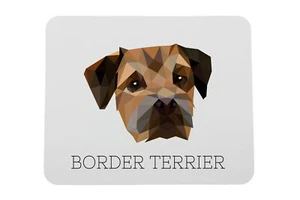 Border Terriër geometrische onderlegger Art-Dog - Afbeelding 1 van 4