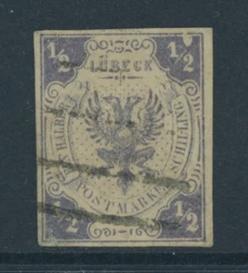 Lübeck Mi. No. 6 stamped photo findings Brettl BPP 2,000 euros - Picture 1 of 3
