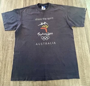 Vintage Sydney 2000 Olympics T-Shirt Bonds Mens Large Blue Pre Owned GUC - Bild 1 von 10