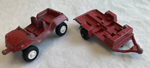 VINTAGE 1969 TootsieToy Die Cast Metal Toy Jeep & Trailer/Made in Chicago! - Picture 1 of 16