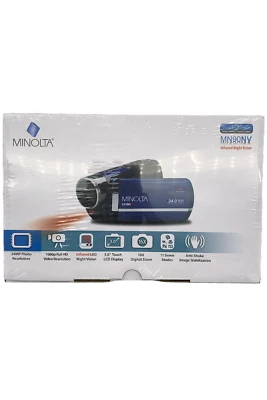 Minolta MN90NV 1080p HD Touchscreen Camcorder Blue - Image 1 of 2