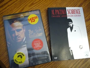 2 Classic DVD Movies For Sale Collector Special The Godfather ( New ) & Scarface - Picture 1 of 4