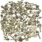 125pcs Vintage Style Antique Mixed Skeleton Keys Furniture Cabinet Old Lock