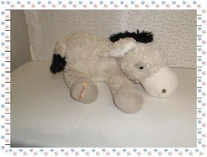 ◈ - Grande Peluche Ane Cheval Ecru Beige Noir 40 cm Bukowski - Imagen 1 de 3