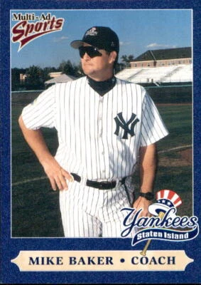 1999 Staten Island Yankees Multi-Ad #2 Mike Baker Cave Creek Arizona AZ Card - Image 1 of 2