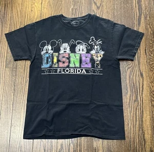 T-shirt Walt Disney Florida stampa grafica uomo media cotone nero - Foto 1 di 5