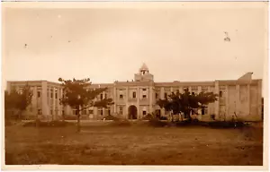 Foto cartolina RPPC scuola elementare Kin a Okinawa Giappone anni 20 - Foto 1 di 2