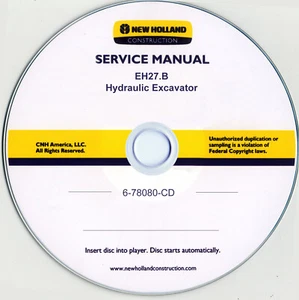 New Holland EH27.B Hydraulic Excavator Factory Shop Service Repair Manual CD - Picture 1 of 1