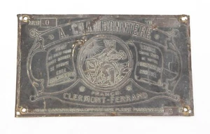 Vintage Französische Messing A. Chambonniere Plakette - Bild 1 von 7