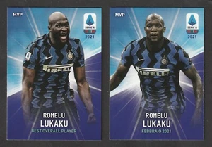 TOP PLAYER 2 FIGURINE CARDS PANINI CELEBRATION 2020-21 INTER LUKAKU - Foto 1 di 1