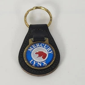 Vintage Mercury Lynx Keychain NOS Leather Key Ring Key Fob Keychain - Picture 1 of 3