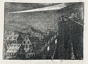 KOMET IN EUROPA OKTOBER 1723 BERLIN LISBOA LONDON COMÈTE EUROPE COMET - Picture 1 of 3