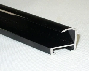 NIELSEN ALUMINUM METAL PICTURE FRAME GLOSS BLACK 29X47 IN. ASSEMBLY KIT HARDWARE - Picture 1 of 24