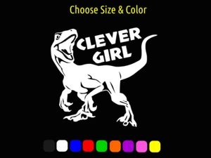 Calcomanía Inteligente Girl Velociraptor Parque Jurásico Laptop Coche Ventana ELIGE TALLA COLOR - Imagen 1 de 4