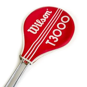 Wilson Tennis Racket Metal Vintage T3000 (4 5/8). Red Trim Antique Racquet - Picture 1 of 6