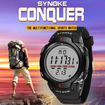 Reloj Pulsera Hombre Deportivo Militar Impermeable Pantalla Electrónica LED Retroiluminación Foto 1 de 4