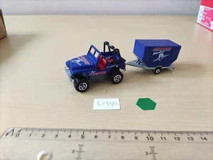 MAJORETTE, JEEP CJ, AVEC SA REMORQUE 1/54e - Foto 1 di 3