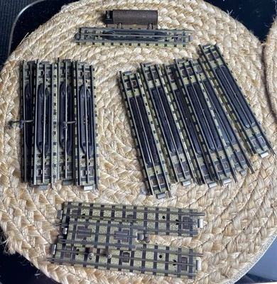 Vintage Meccano Hornby Dublo 3 Rail Train Track Bundle Job Lot 14 Pieces - Image 1 of 4