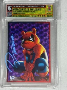 Kickstradomis Spidey Pooh Megacon 2025 Exclusive Kicks Darklord Superfractor /5 - Picture 1 of 2