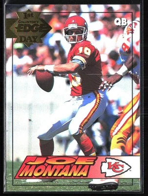 Collector's Edge #94 Joe Montana 1994 primer día oro #7986 Foto 1 de 2