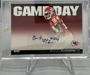 2011 Topps Game Day Auto Brandon Flowers #GDA-BFL Auto Pro-Bowler - Imagen 1 de 2