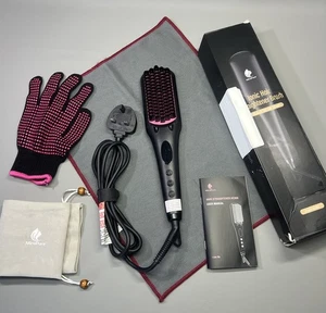 Hair Straightener Brush Hot Comb For Curly Hair MCH Fast Heating Easy To Use - Picture 1 of 19