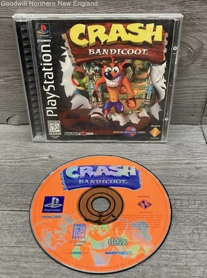 Crash Bandicoot Sony PlayStation 1 Video Game IOB w/Manual & Reg Tested Works - Image 1 of 4