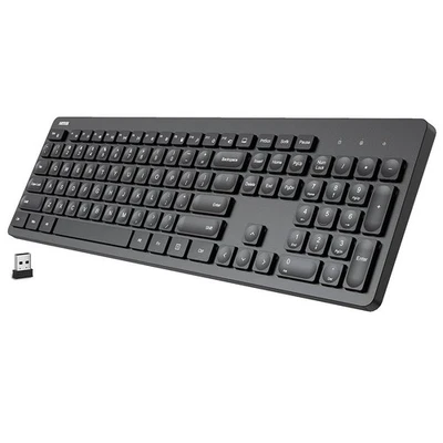 2.4G Wireless Keyboard Ultra Slim Full Size Keyboard with Numeric Keypad and ... - Image 1 of 4