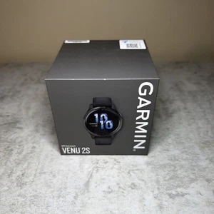 Garmin Venu 2S Smartwatch - Schiefere Lünette mit Graphitgehäuse und Silikon - Bild 1 von 9