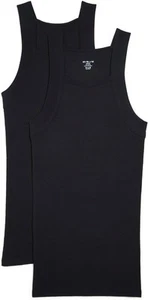 Evolve Herren Baumwolle Komfort Quadratisch Schnitt Tank Multipack Large, Schwarz - Bild 1 von 5