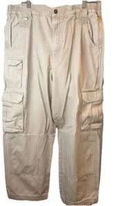 Cabelas Mens Trail Hiker Cargo Pants Size 34 Tan Outdoor Reinforced Knees - Picture 1 of 17
