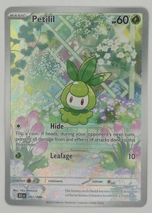 Petilil 091/086 Arte Completo Ilustración Raro Black Bolt Pokemon TCG CASI NUEVO  - Imagen 1 de 2