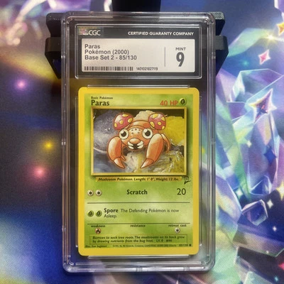 2000 Pokemon Base Set 2/Jungle Set Vintage Paras 85/130  CGC/PSA 9 MINT #85 WOTC - Image 1 of 2