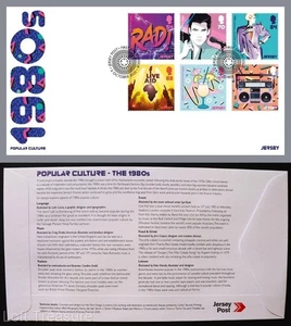 Jersey Stamps "Popular Culture 1980's" First Day Cover 2020 - Picture 1 of 3