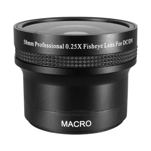 0,25x Accesorio ojo de pez adecuado para Nikon D5500 D5300 D5200 y AF-S 18-55 objeto - Imagen 1 de 12