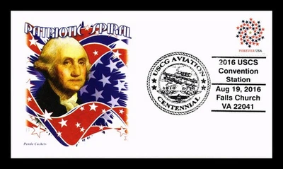 US COVER PATRIOTIC SPIRAL FDC USCG AVIATION CENTENNIAL PANDA CACHET - Image 1 of 2