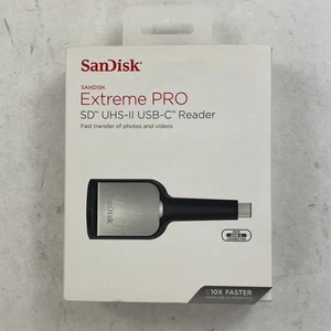 NEW SanDisk Extreme PRO SD UHS-II USB-C Card Reader SDDR-389-GA46 - Afbeelding 1 van 6